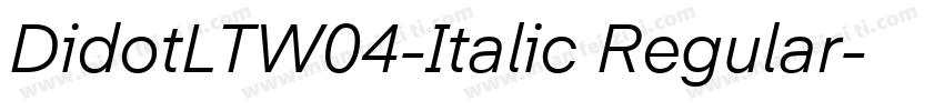 DidotLTW04-Italic Regular字体转换